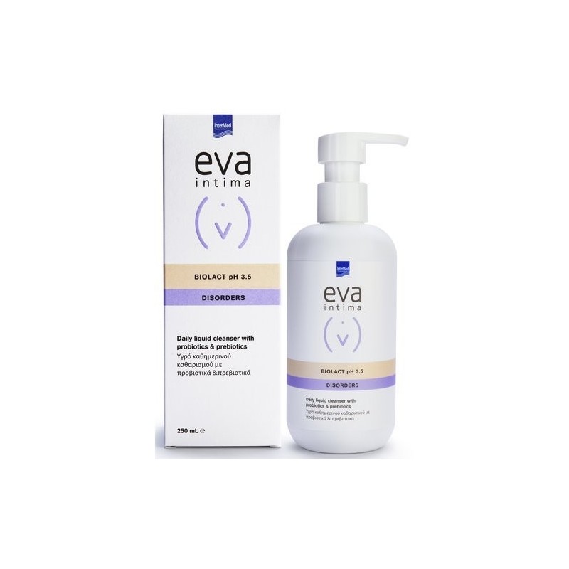 Intermed Eva Intima Biolact pH 3.5 Disorders Υγρό Καθημερινού Καθαρισμού με Προβιοτικά και Πρεβιοτικά, 250ml