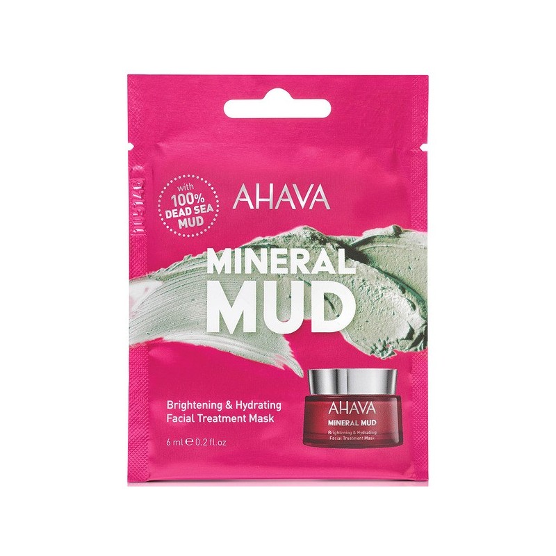 Ahava Mineral Mud Brightening & Hydrating Facial Treatment Mask Μάσκα Προσώπου Για Ενυδάτωση & Λάμψη, 6ml