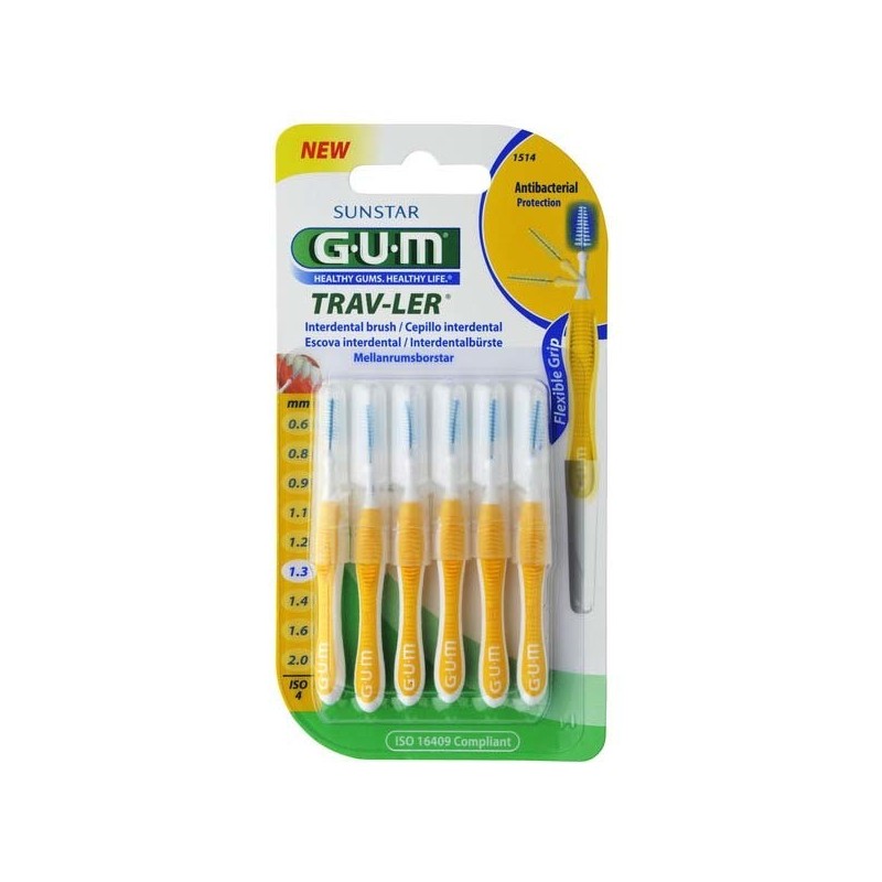 Gum ProxaBrush Trav-Ler 1.3 YEL 1514