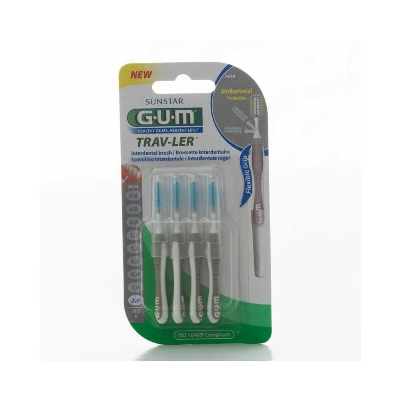 Gum ProxaBrush Trav-Ler 2 Gray