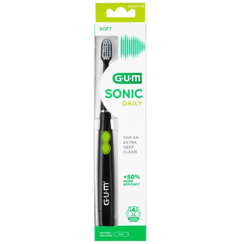 Gum ToothBrush Sonic Battery Black