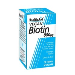 Health Aid Biotin 800mg Tabs 30