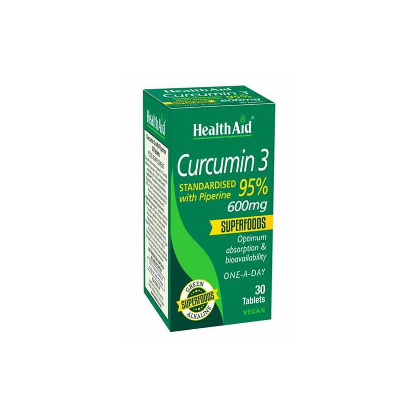 Health Aid Curcumin 3 600mg Tabs30