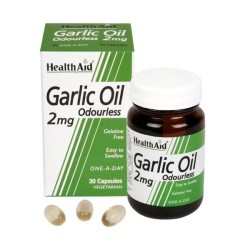 Health Aid Garlic Oil Odourless 2mg Tabs 30
