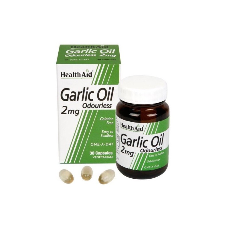 Health Aid Garlic Oil Odourless 2mg Tabs 30