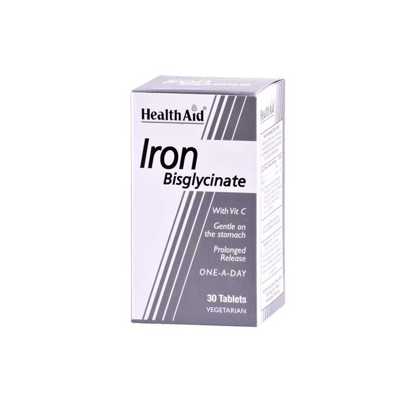 Health Aid Iron Bisglycinate Tabs 30