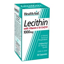 Health Aid Lecithin Vitamin E&CoQ10 1000mg Caps 30