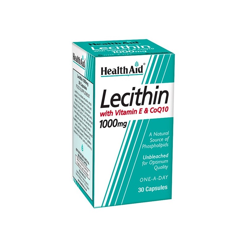 Health Aid Lecithin Vitamin E&CoQ10 1000mg Caps 30