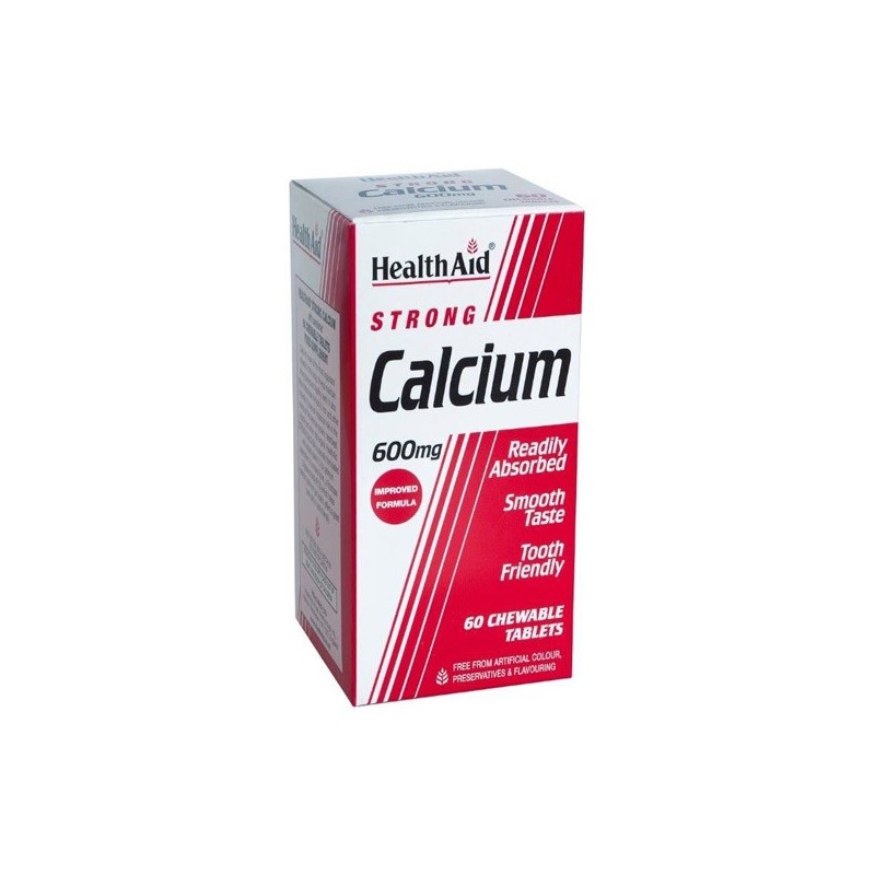 Health Aid Strong Calcium 600mg 60ChewTabs