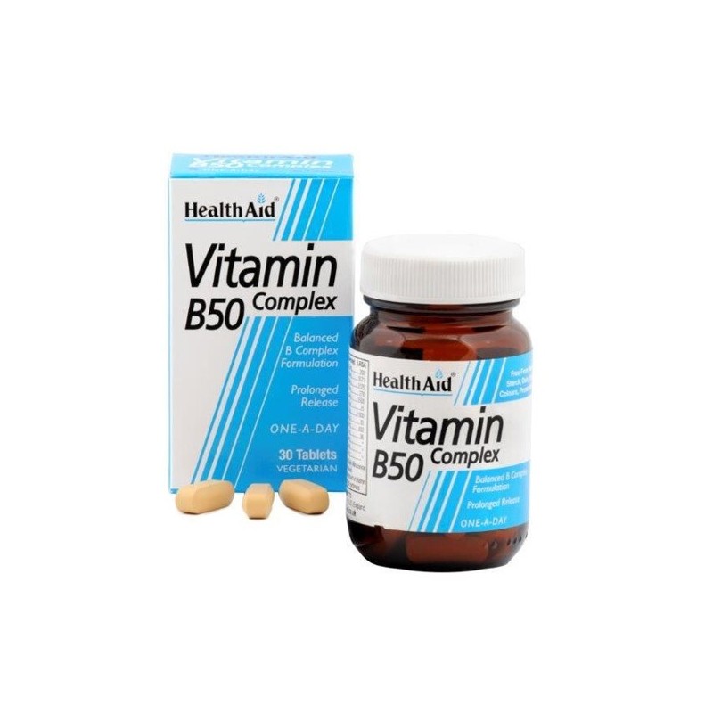 Health Aid Vitamin B50 Complex Tabs 30