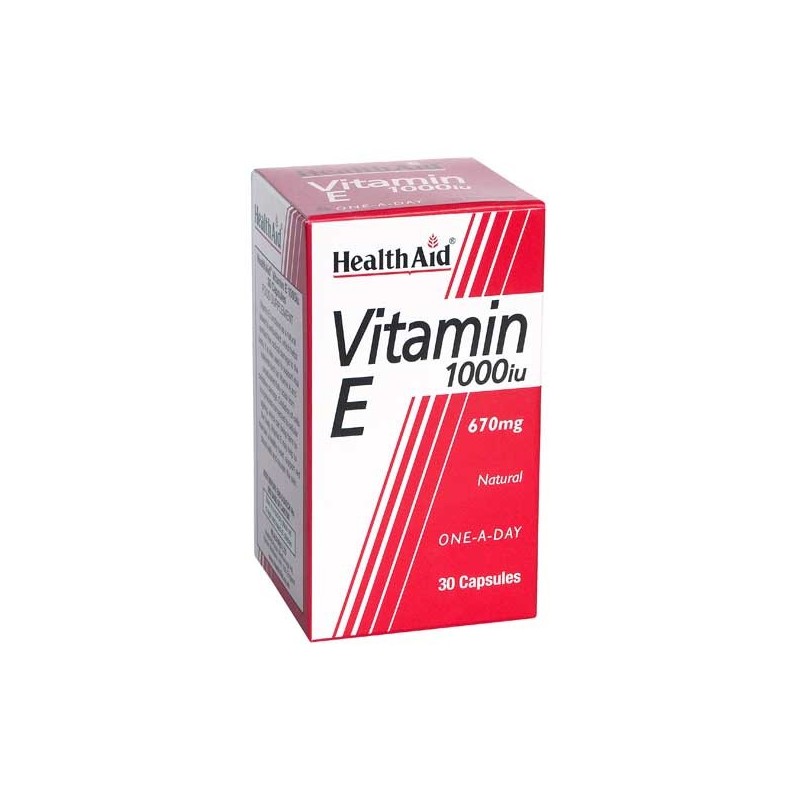 Health Aid Vitamin E 1000IU Caps 30