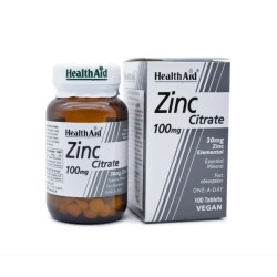 Health Aid Zinc Citrate 100mg Tabs 100