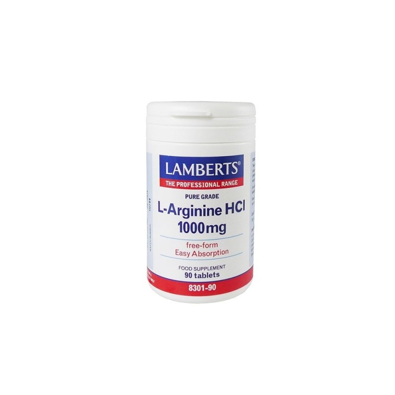 Lamberts L-Arginine HCI 1000mg 90tabs