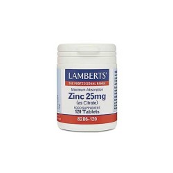 Lamberts Zinc Citrate 25mg 120 Tabs