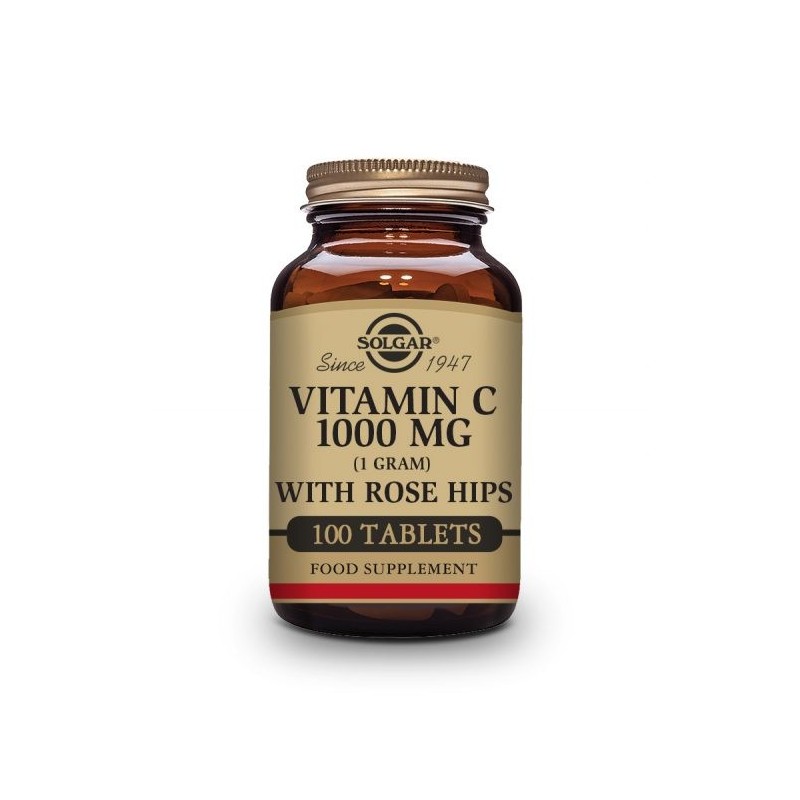 Solgar Vitamin C 1000 Rose Hips Tablets 100
