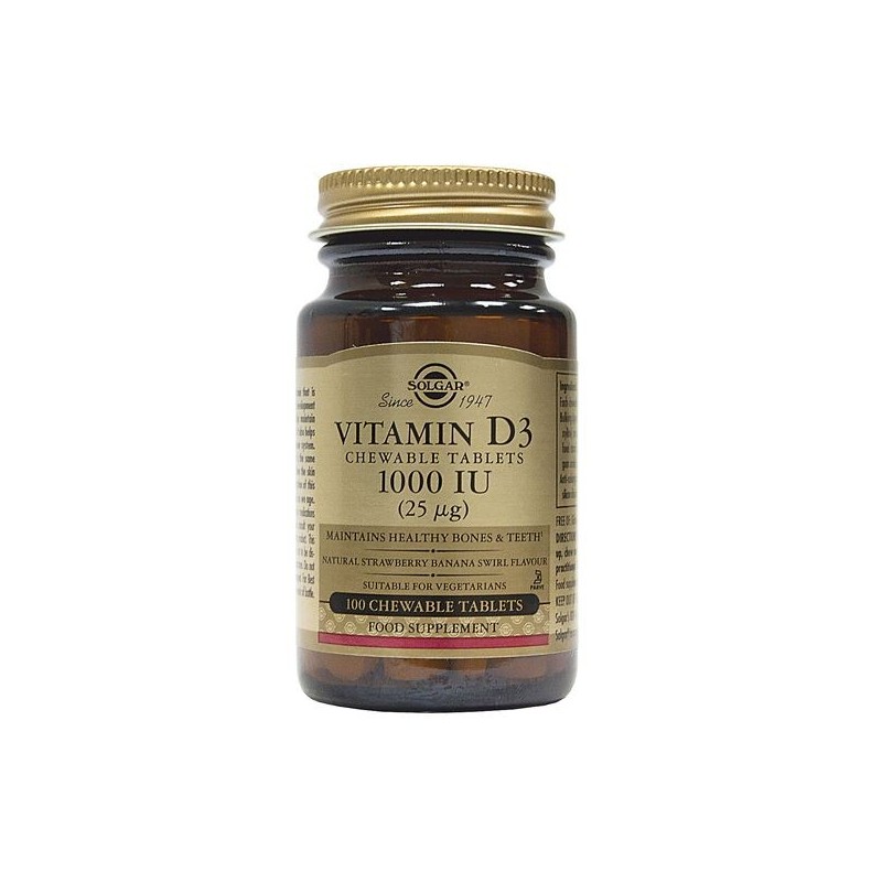Solgar Vitamin D3 1000 Chewable Tablets