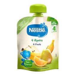 Nestle 4 Fruits Pouches 16X90Gr
