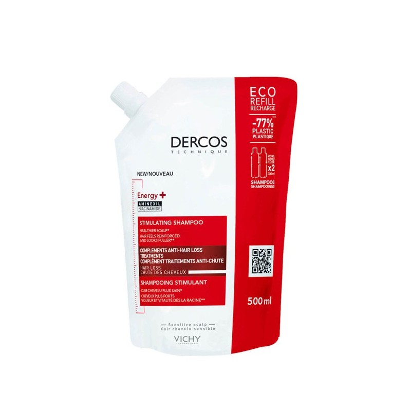 VICHY DERCOS ENERGY REFILL ANTI-HAIR LOSS SHAMPOO 500ML
