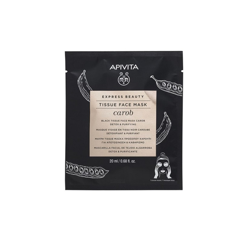 APIVITA EXPRESS BEAUTY SHEET FACE MASK CAROB 20ML
