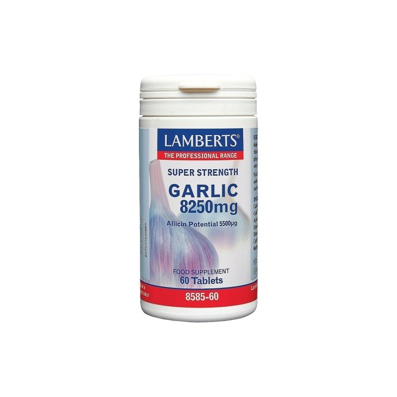 LAMBERTS GARLIC 8250MG 60 TABS (ALLICIN POTENTIAL 5500MG)