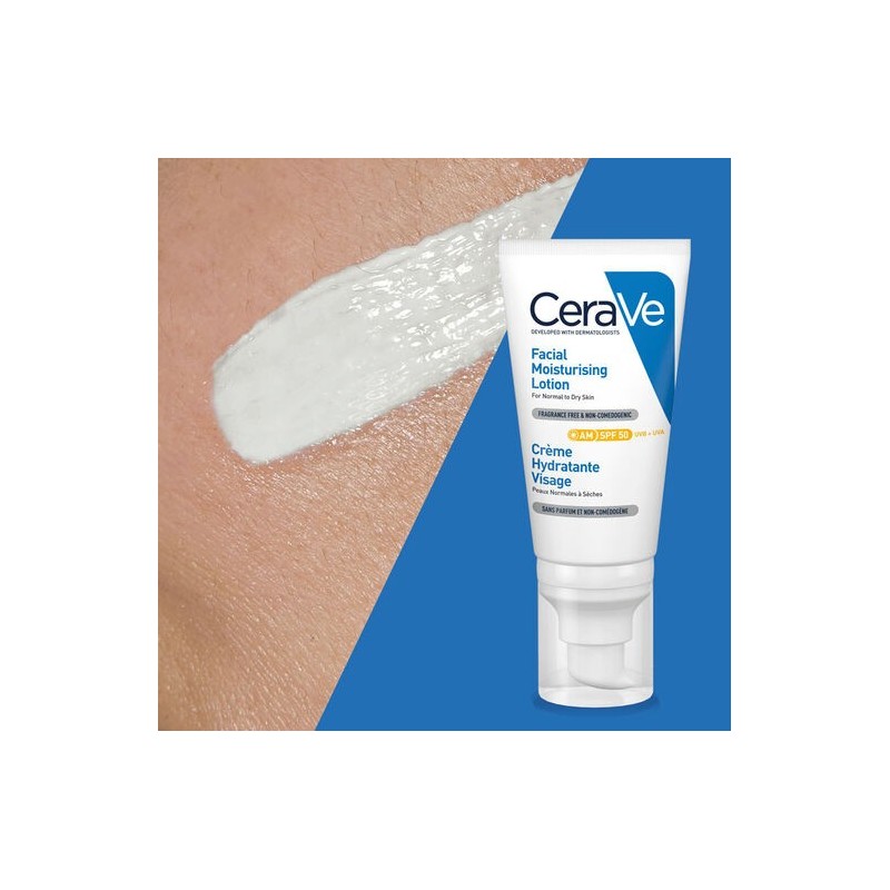 CeraVe AM Facial Moisturizing Cream SPF50
