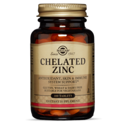 Solgar Chelated Zinc 22mg 100 Caps