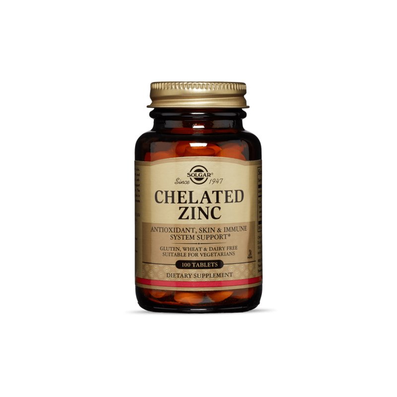 Solgar Chelated Zinc 22mg 100 Caps