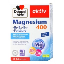 Doppelherz Magnesium + B1,B6,B12, + Folic Acid 30tabs
