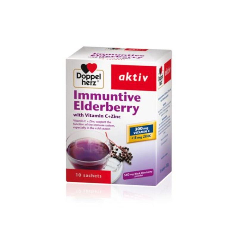 Doppelherz Elderberry with Vitamin C & Zinc 10 Sachets