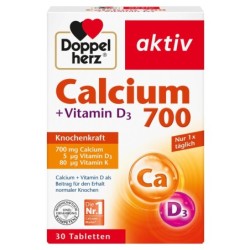 DOPPELHERZ CALCIUM 700MG & VITAMIN D3, K 30TABS