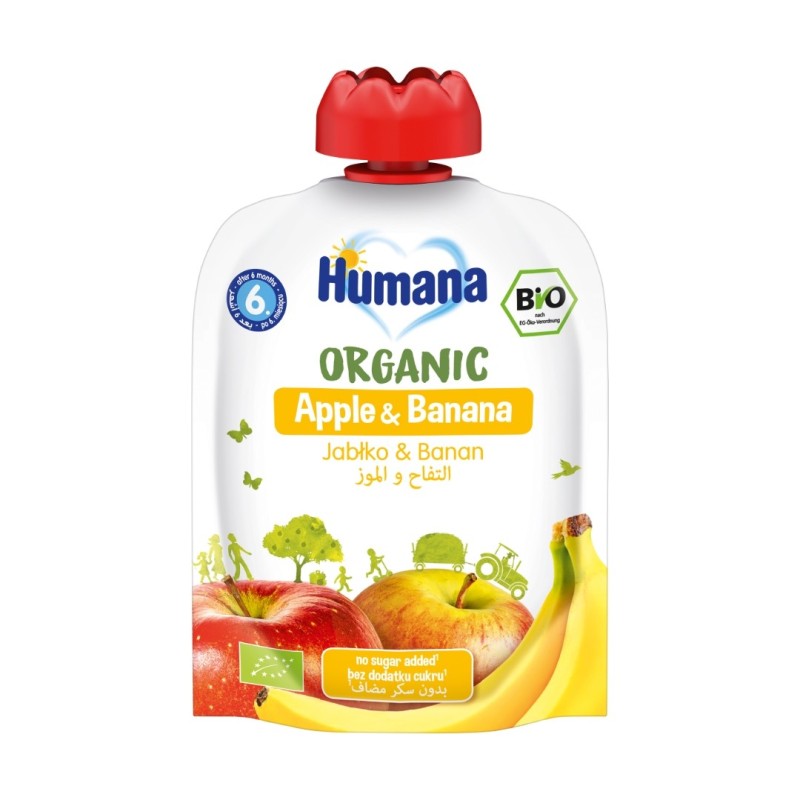 Humana Org. Apple &Banana Pouch 90g
