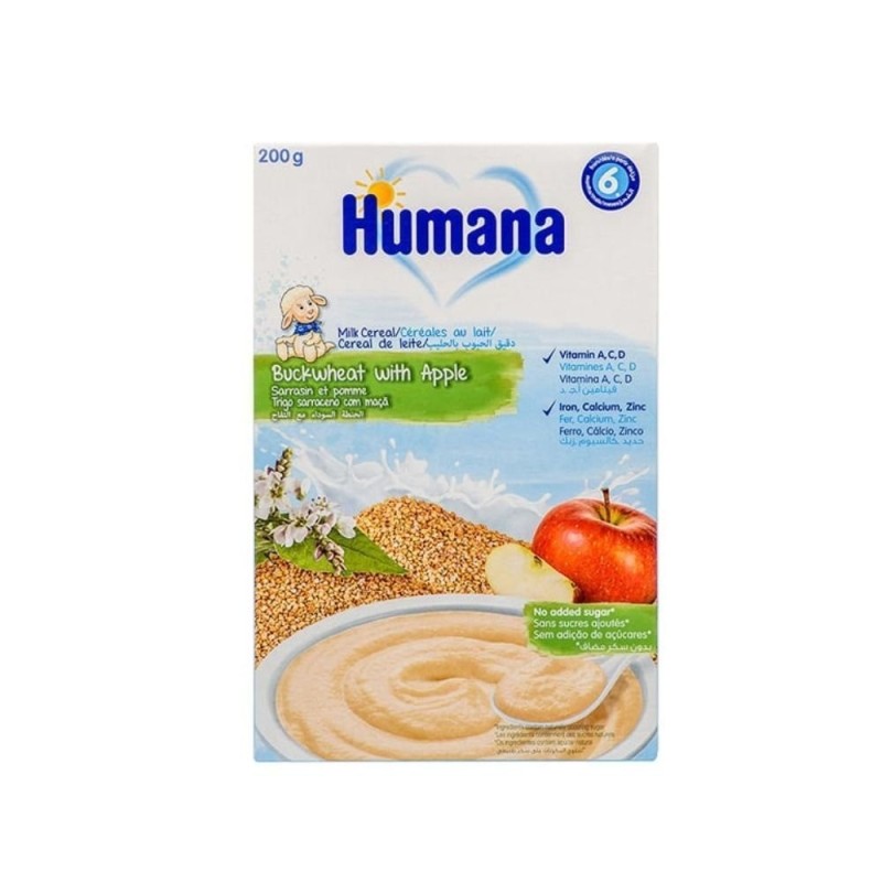 Humana Milk Cereal Buckwheat Apple 200gr