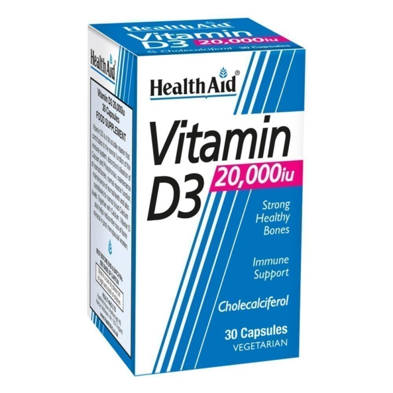 Health Aid Vitamin D3 20,000IU Caps 30