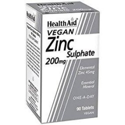 Health Aid Zinc Sulphate 200mg Tabs 90