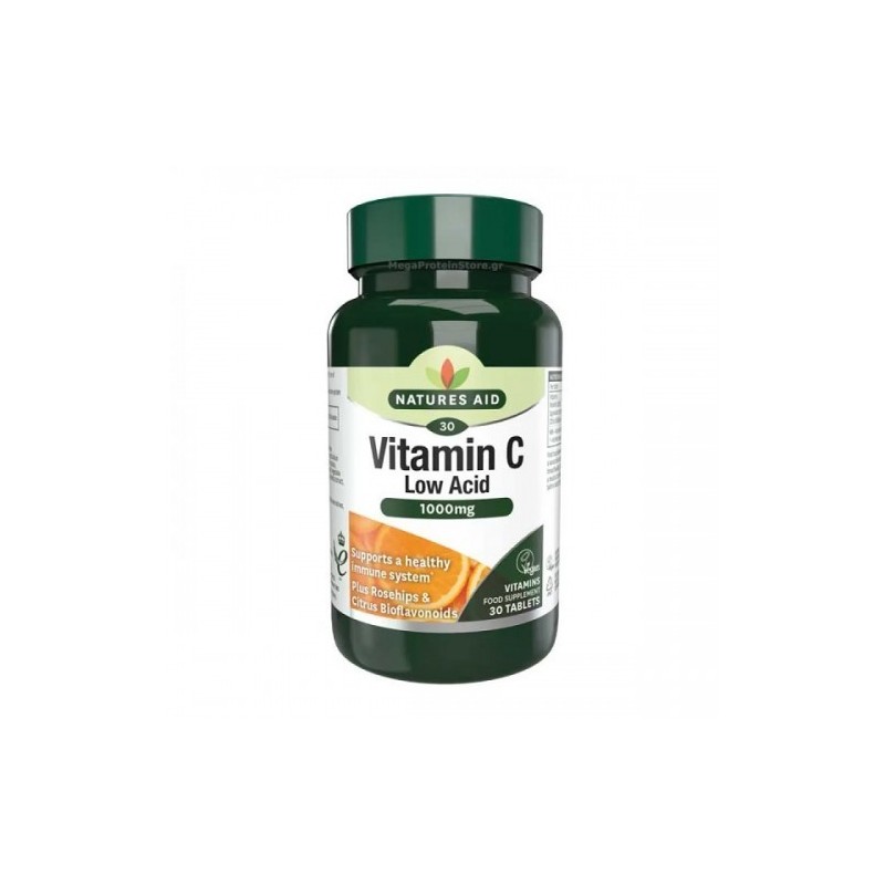 Natures Aid Vitamin C 1000mg Low Acid Rosehip & Citrus 30Tabs