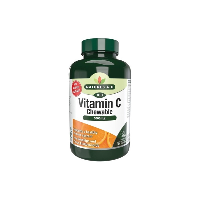Natures Aid Vitamin C 500mg Chewable 100Tabs