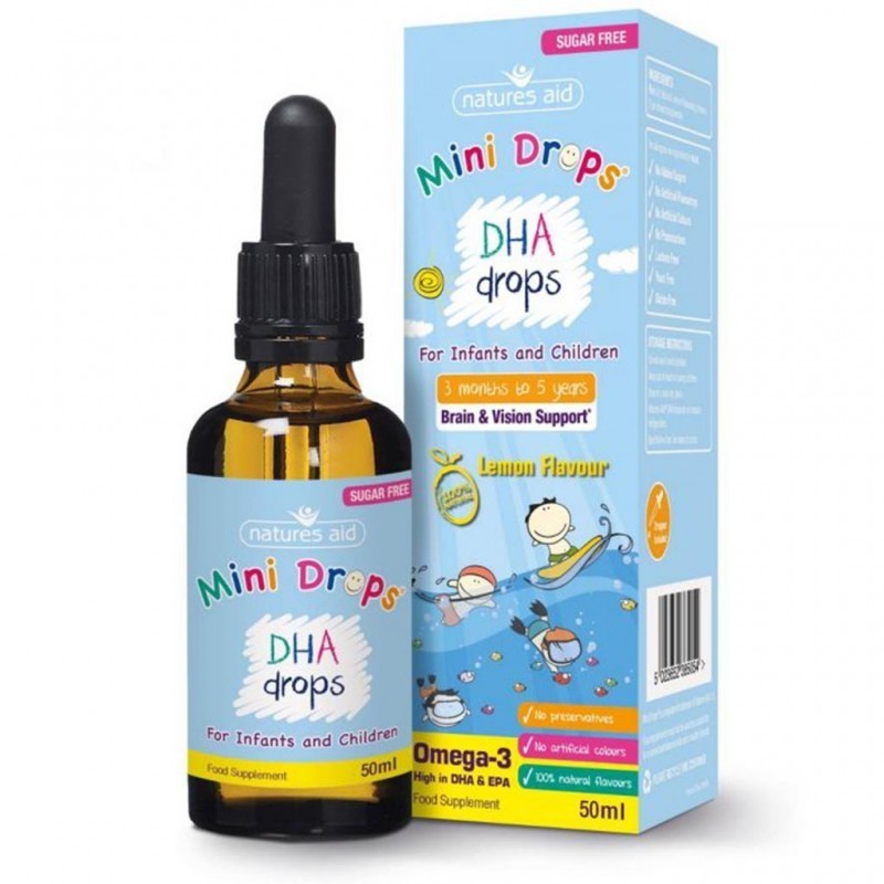 Natures Aid DHA Omega3 Infants & Children Drops 50ml