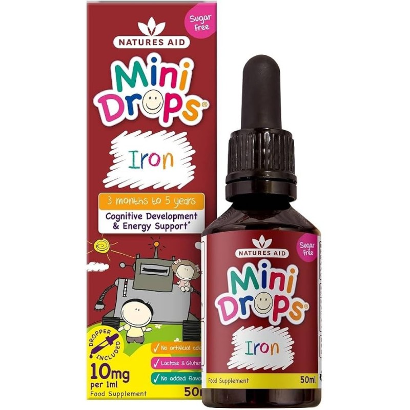 Natures Aid Iron Mini Drops 50ml