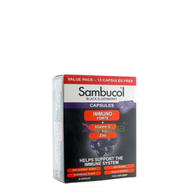 SAMBUCOL BOX OFFER 60CAPS (15 CAPS FREE)