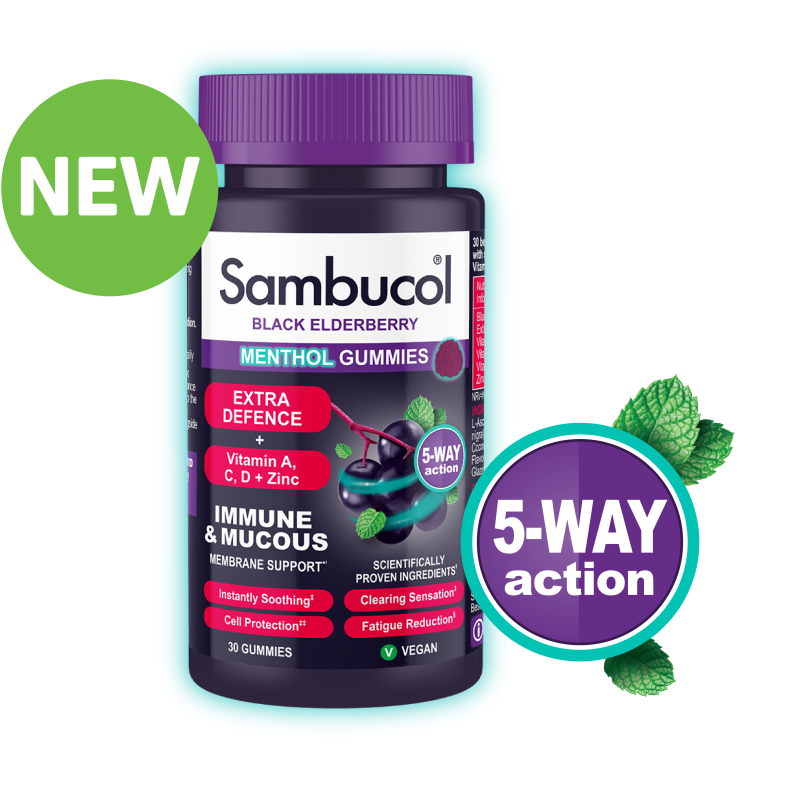 Sambucol Gummies Adults Menthol 30's