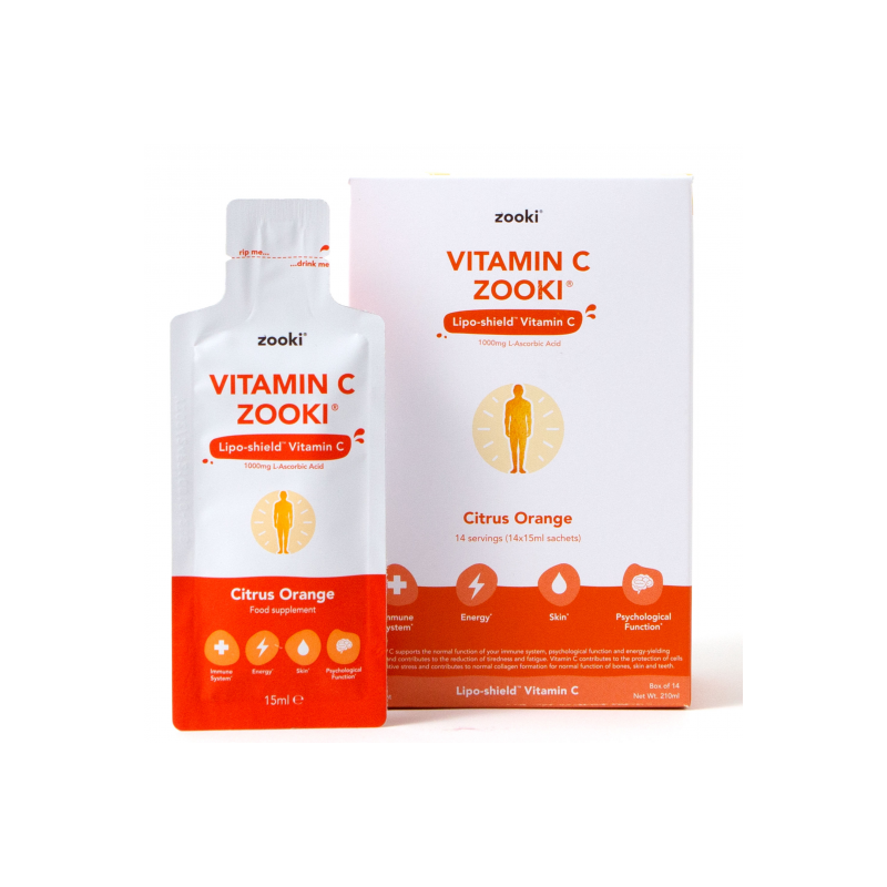 Zooki Vitamin C 1G Citrus Orange 14x15ml