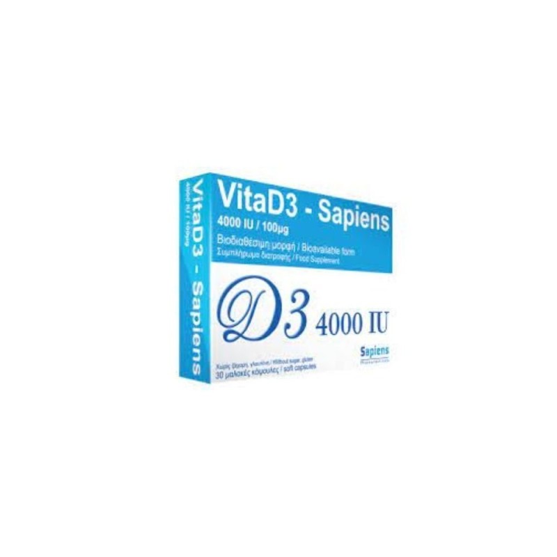 VitaD3 Sapiens 4000iu/100mg 30 Soft Caps