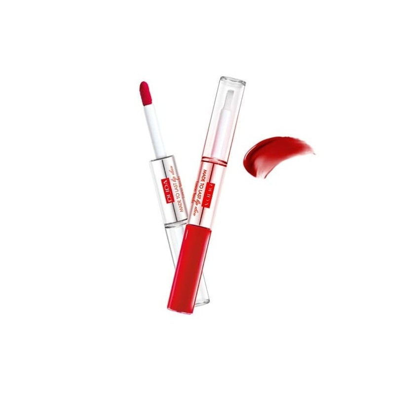 PUPA MADE TO LAST LIP DUO 006-FIRE RED