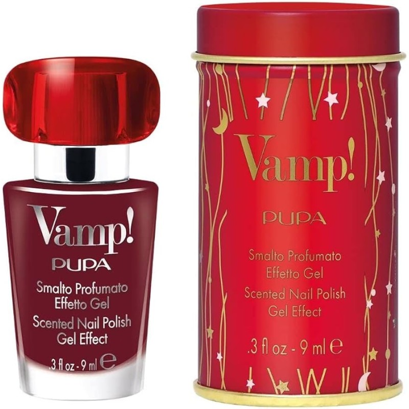 PUPA VAMP! SCENTED NAIL POLISH GEL EFFECT 217- BORDEAUX CHERRY