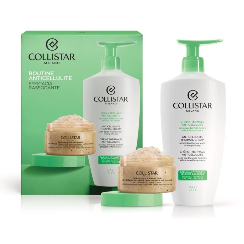 COLLISTAR BODY SET ROUTINE: ANTI-WATER TALASSO-SCRUB RASSODANTE 150G + ANTICELLULITE THERMAL CREAM 400ML