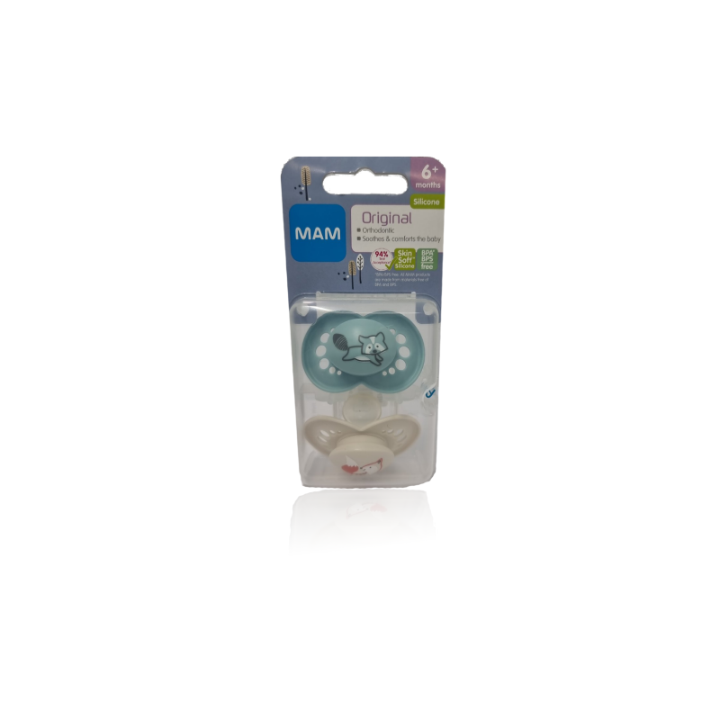 Mam Original Soother 6+m Natural Colour Boy 776573