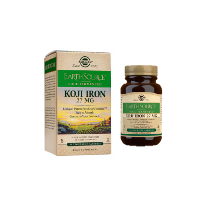 Solgar E Source Iron Koji 27mg 30 Caps