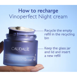 CAUDALIE VINOPERFECT DARK CORRECTING GLYCOLIC NIGHT CREAM REFILL 50ML