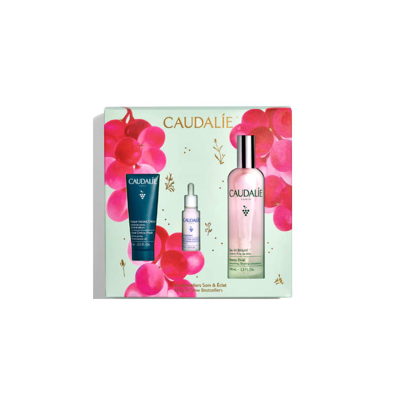 CAUDALIE SET XMAS 2025 PREP & GLOW BEST SELLERS