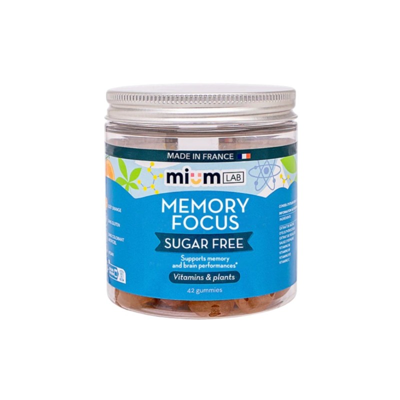 MIUM LAB MEMORY & FOCUS SUGAR FREE 42 GUMMIES